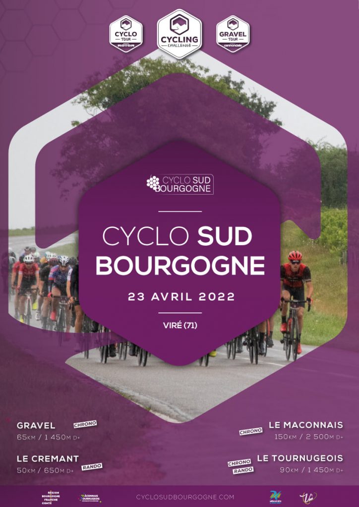 Affiche de la Cyclosportive la Cyclo Sud-Bourgogne 2022