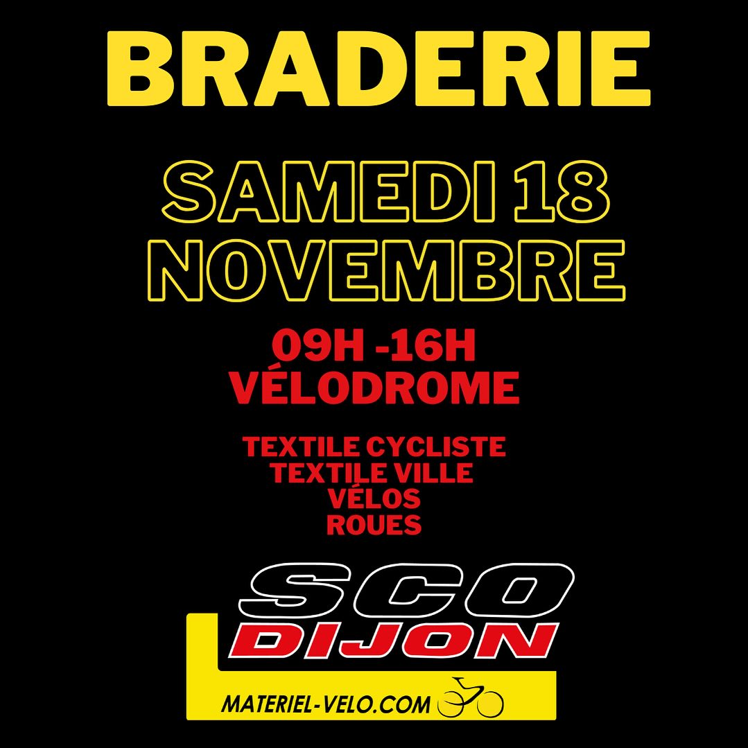 Braderie du SCO Dijon le samedi 18 novembre 2023