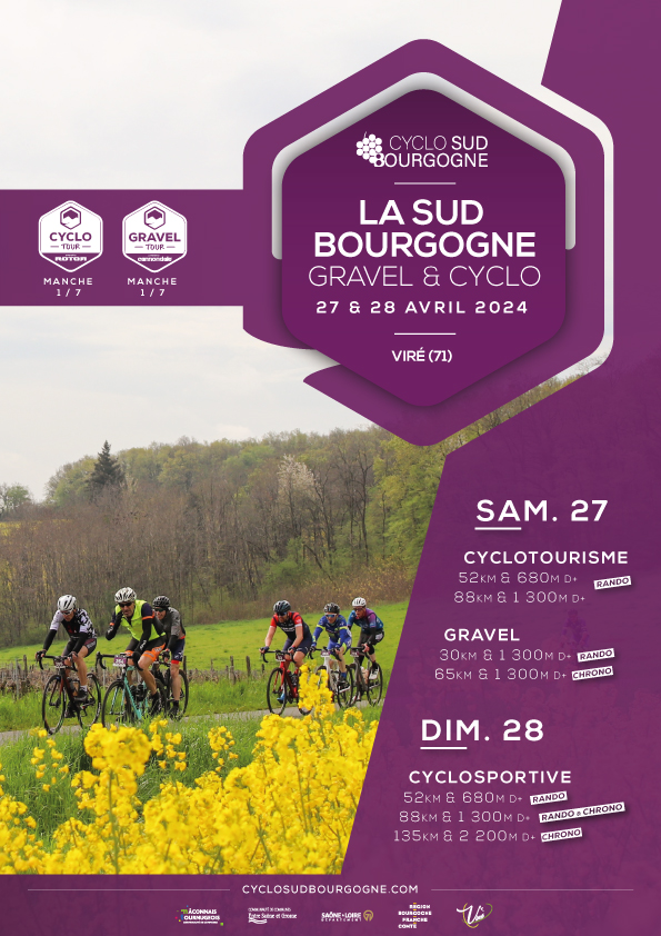 Affiche La Cyclo Sud Bourgogne 2024