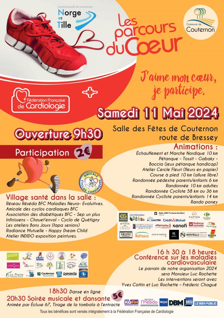 Flyer Parcours du Coeur Norge et Tille 2024