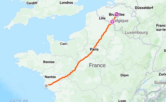 Parcours vélo Bruxelles à Saint-Gilles-Croix-de-Vie