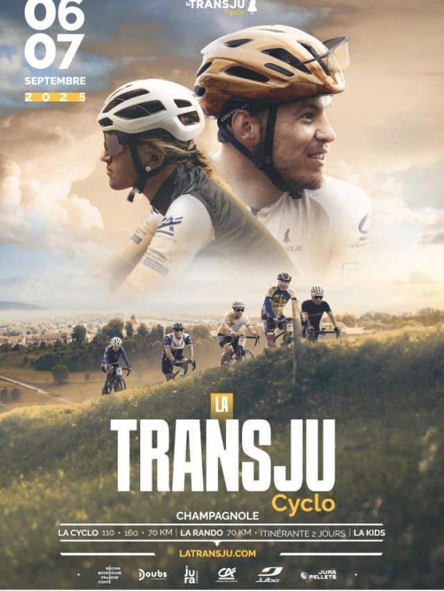 Affiche de la cylosportive La TransJu Cyclo 2025