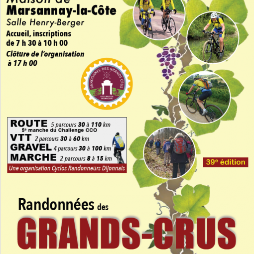 Affiche de la Randonnées des Grands Crus et Climats de Bourgogne 2025