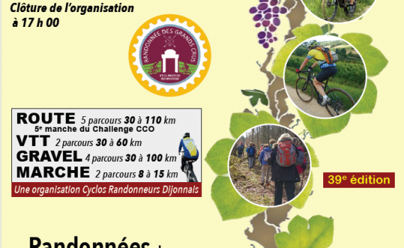 Affiche de la Randonnées des Grands Crus et Climats de Bourgogne 2025