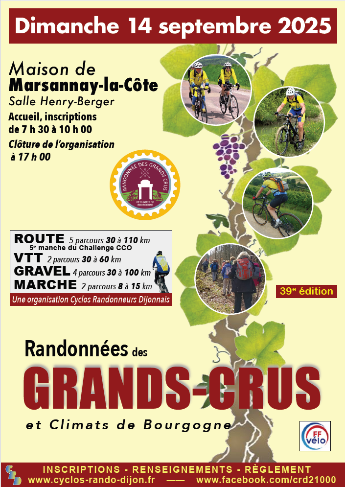 Randonnée des Grands Crus et des Climats de Bourgogne