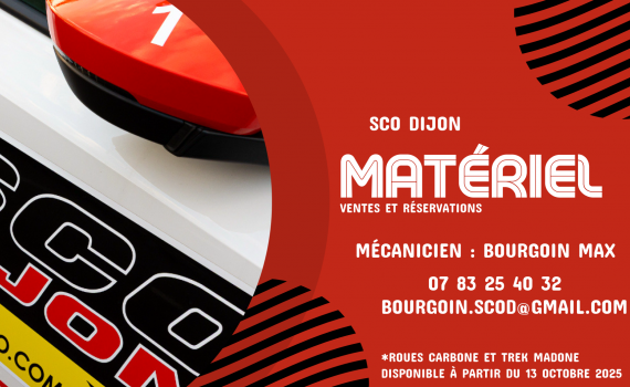 Affiche pour la vente de matériel du SCO Dijon