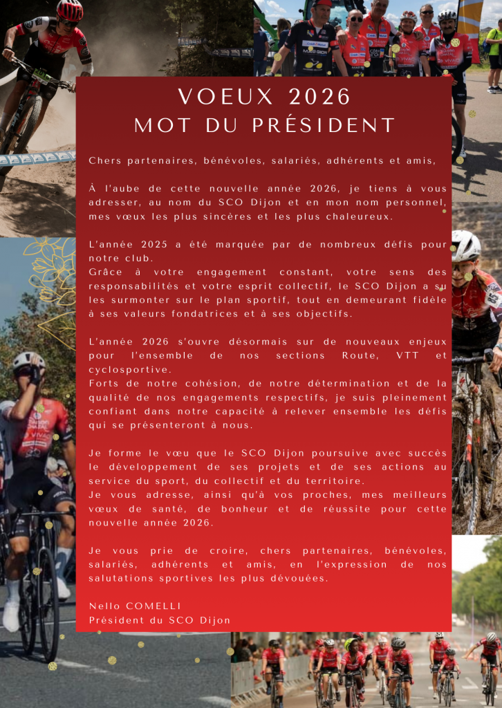 Affiche des voeux du président du SCO Dijon