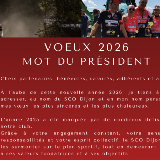 Affiche des voeux du président du SCO Dijon